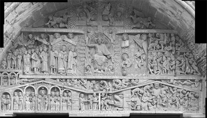 Tympanum of the Church abbey of Conques – by Pierre Séguret